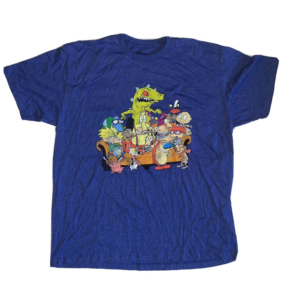 Nickelodeon Ren & Stimpy Rugrats Hey Arnold Real Monsters Rockos Modern XL Shirt